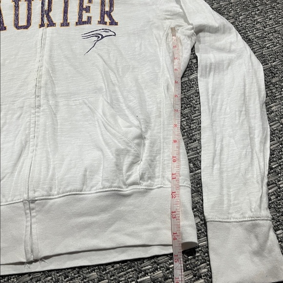 Laurier | Lightweight White Full Zip Hoodie - Picture 8 of 10